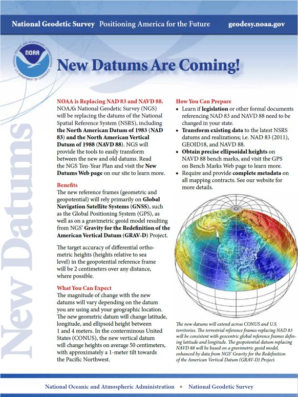 New Datums are coming flier from NOAA