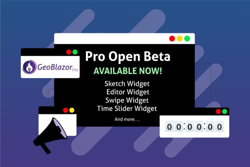 Illustration of a computer screen showing Pro Open Beta Available Now along with a few features.