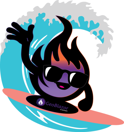 Flame emoji wearing sunglasses riding surfboard on a wave