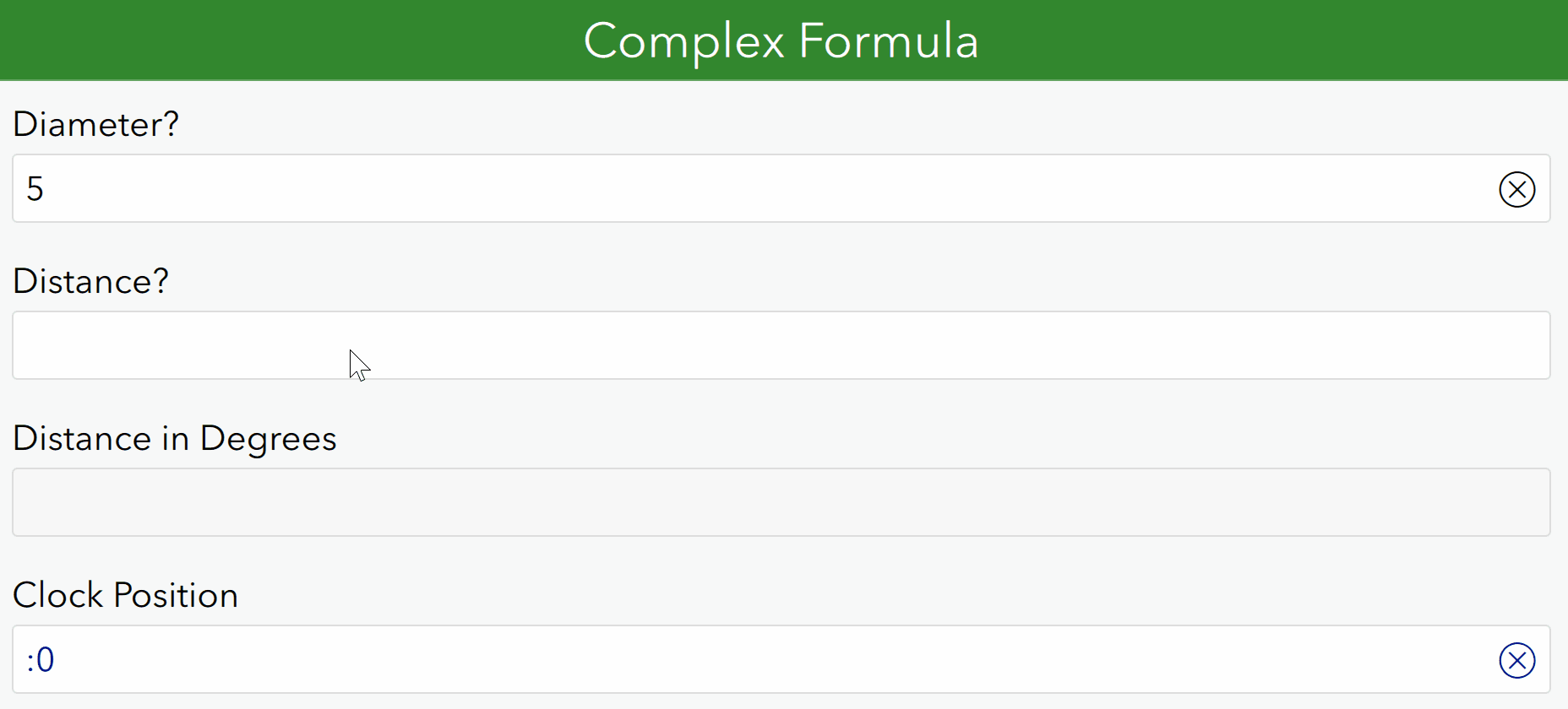 complex formula survey